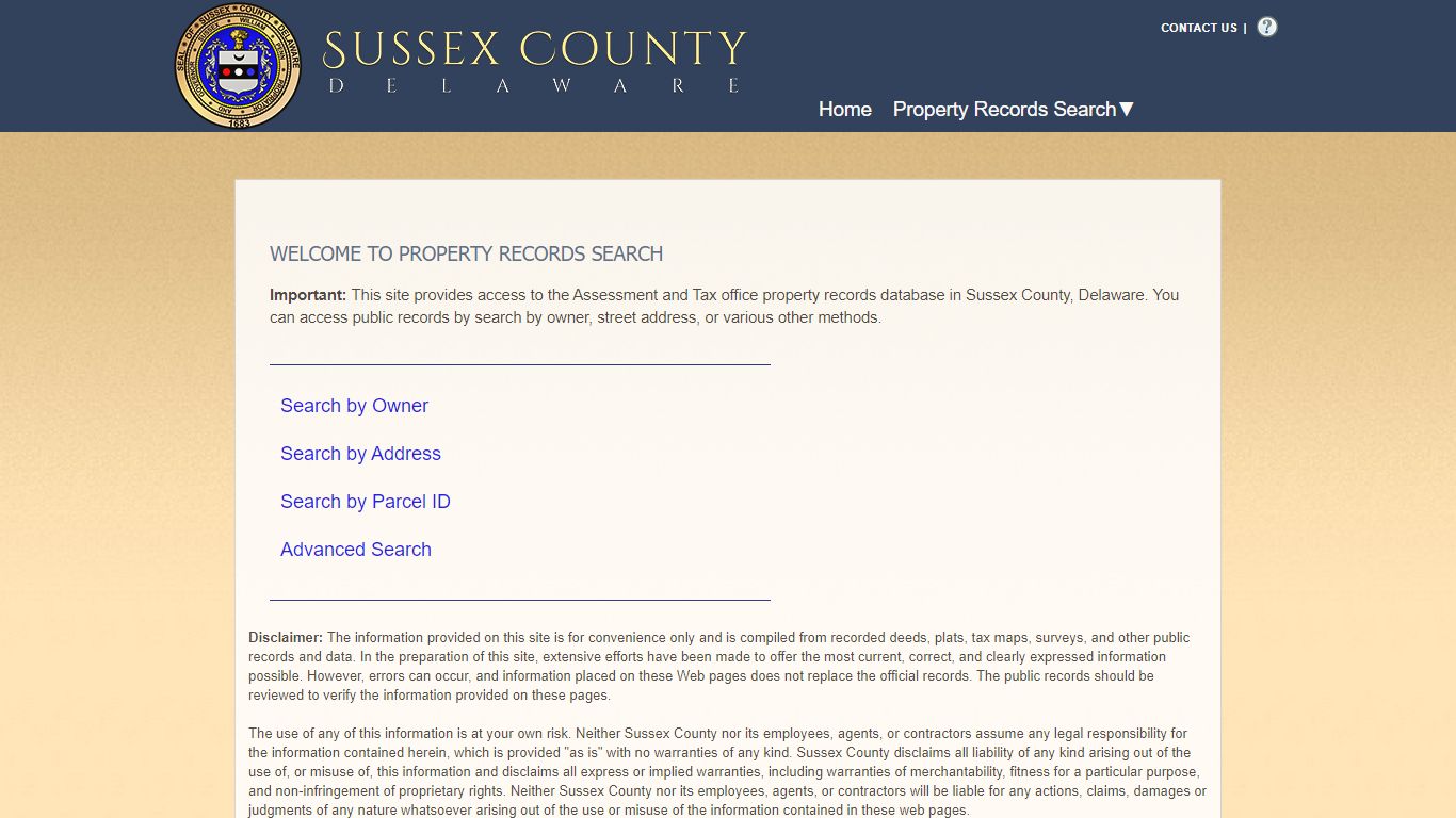Sussex County, Delaware - Welcome To Property records Search